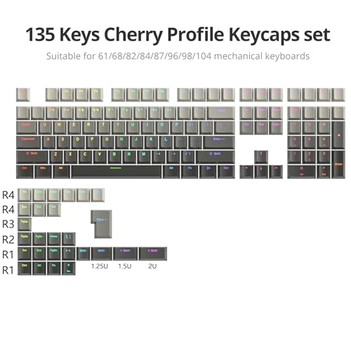 135 Key Keycap Set - Blaze Gradient OEM PBT
