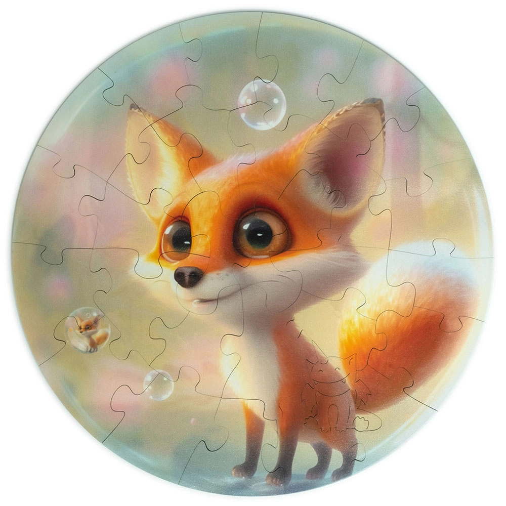 Fox Bubblezz Wooden Puzzle (4107390-Fox_Bubblezz) - 30 pcs