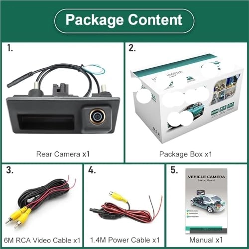 Rear View Camera Fisheye - Night vision Wired 1080P