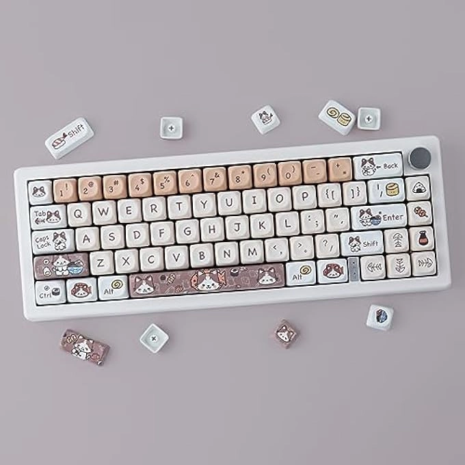 PBT KEYCAPS - 140 Keys Pink MAO Profile