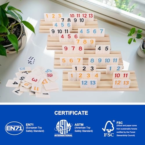 Rummy Tiles - 106 Tiles 4 Double Tile Holders