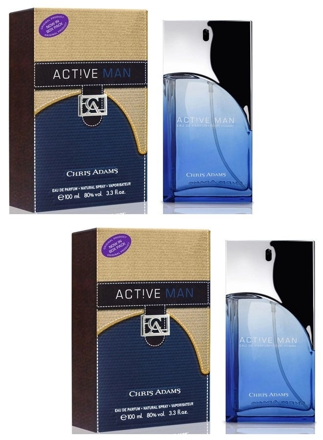 CHRIS ADAMS Active Man Eau de Parfum 100 ml Set