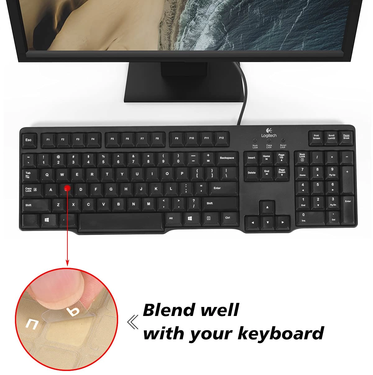 Russian Keyboard Letter Stickers