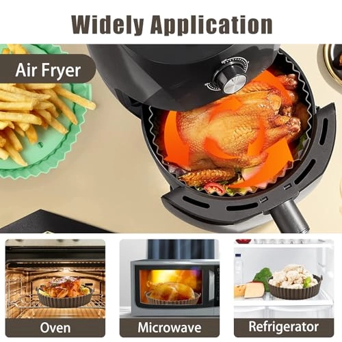 Air Fryer Pot + Oil Filter Mat - Silicone 2Pcs
