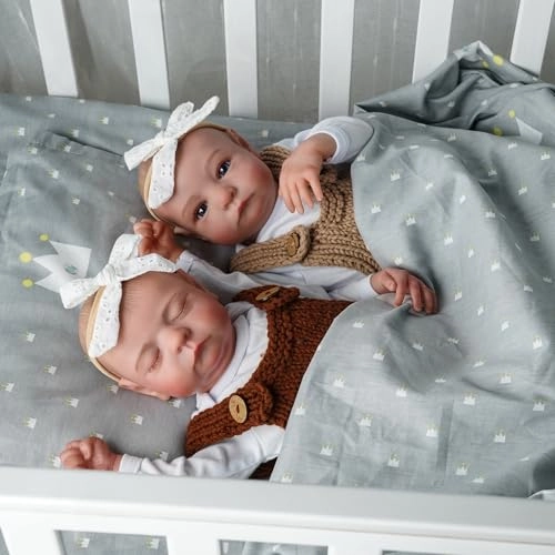 Reborn Baby Doll - 20 Inch Soft Cloth Body Twin Boys Bundle