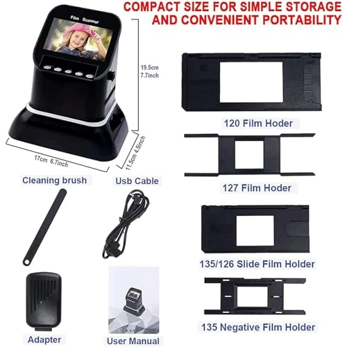 Digital Film Scanner - 120 1080P LCD Screen