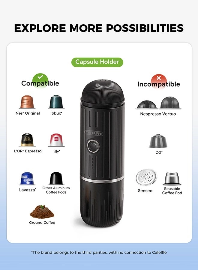 Portable Espresso Maker - 80 ml Capsule Coffee Maker Espresso Maker