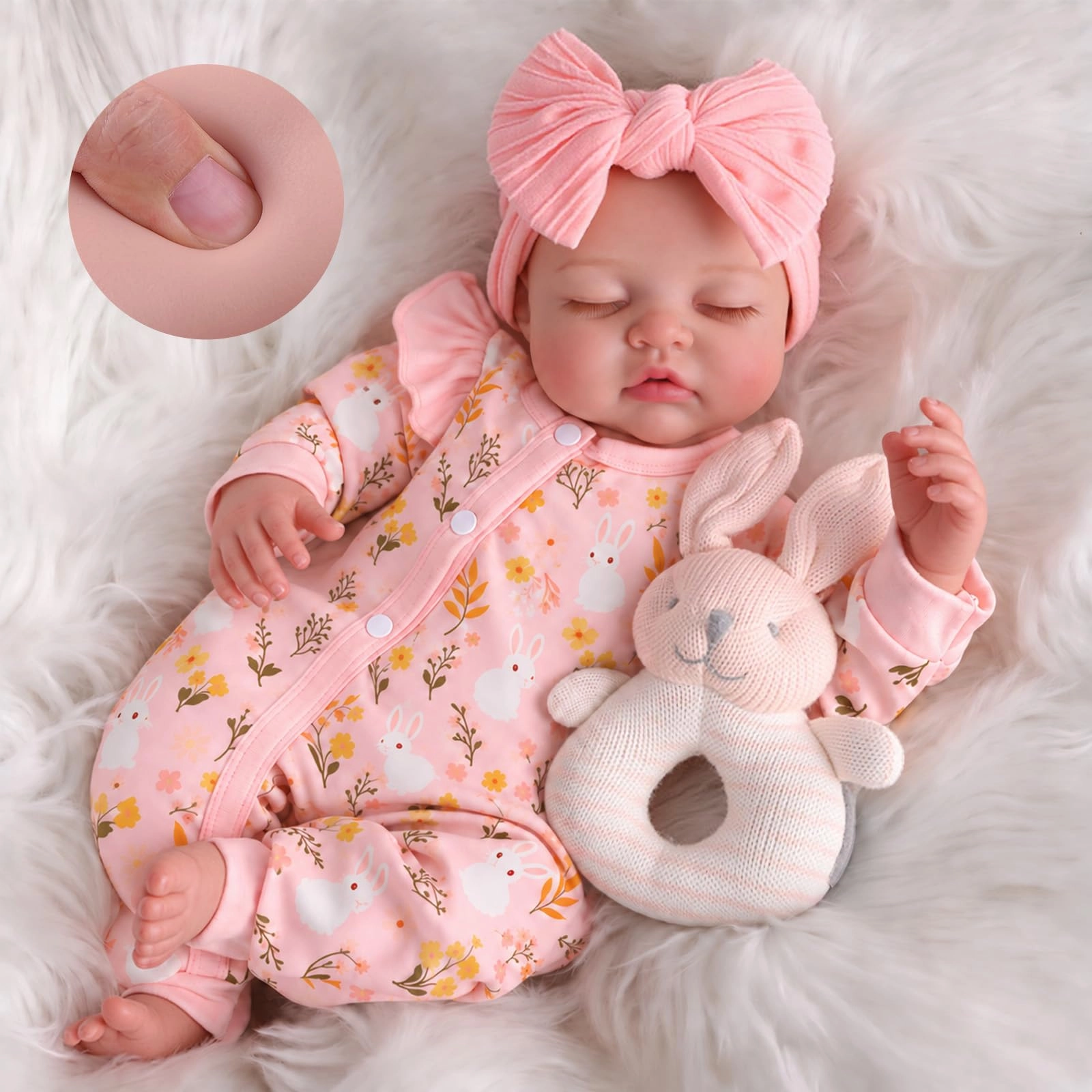 BABESIDE Reborn Baby Doll - 20 Inch Vinyl Sleeping Ages 3+