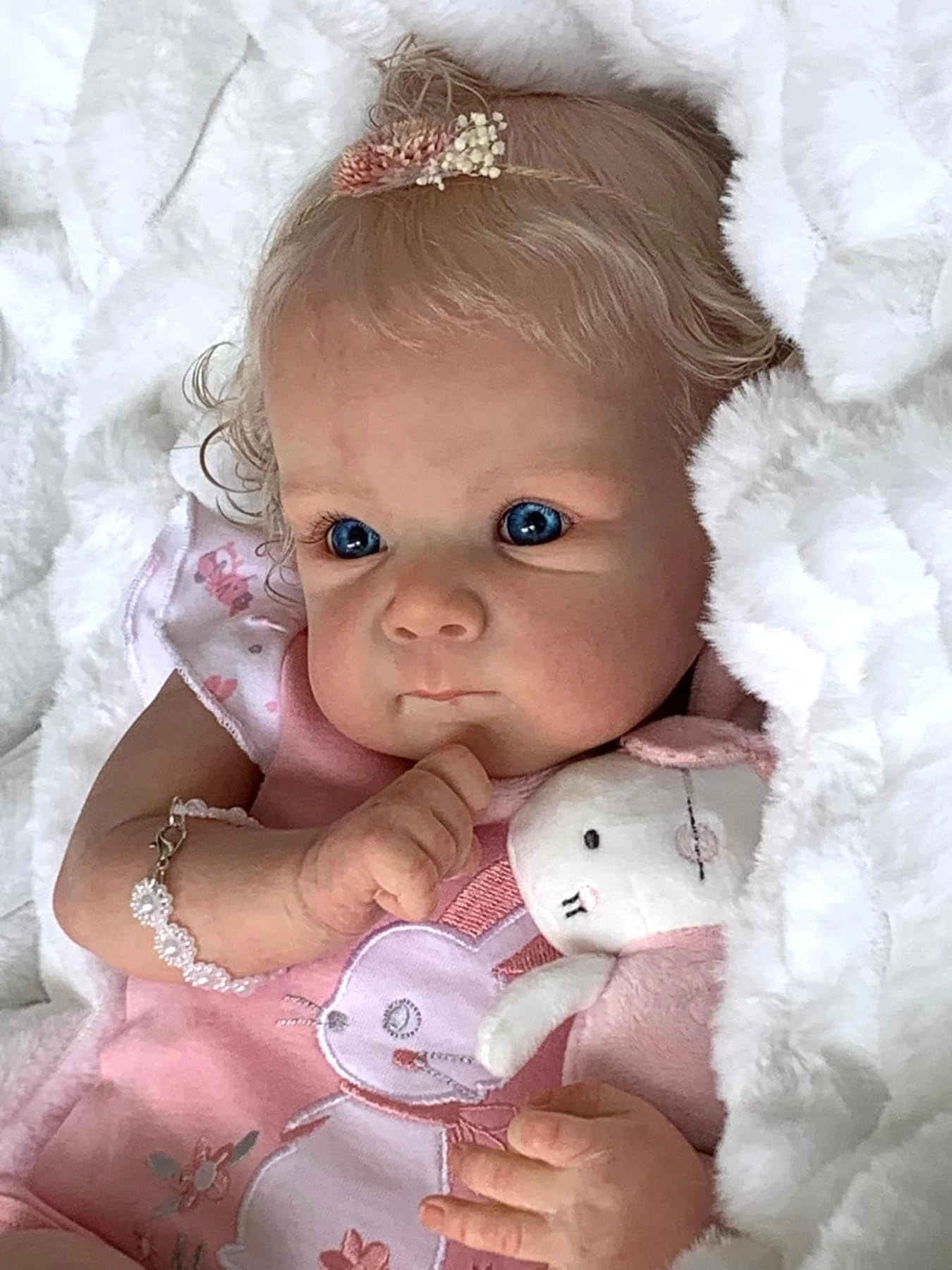 Reborn Baby Doll - 18 Inch 46 cm Silicone Lighter Brown Skin Ages 3+