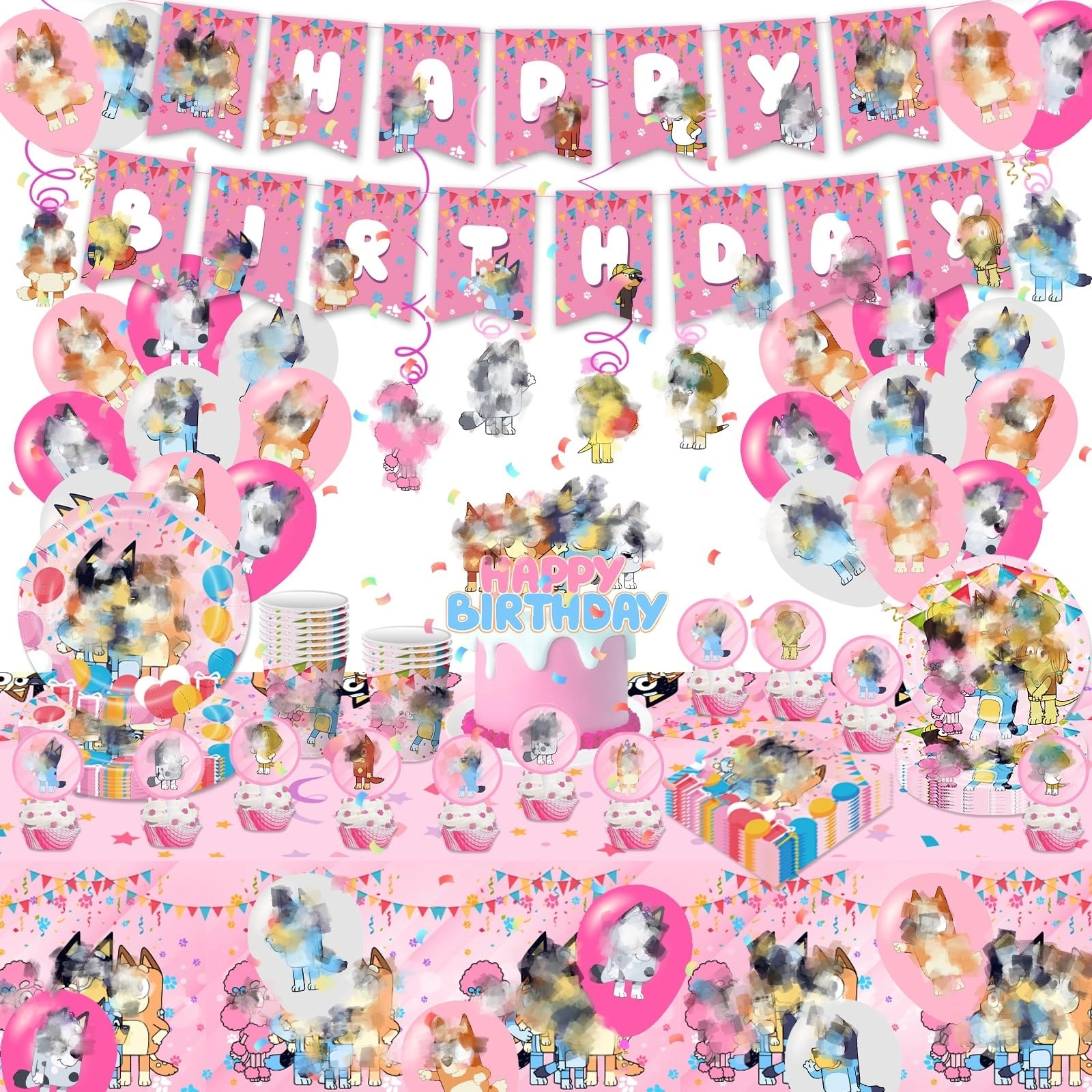 Party Tableware - 103.0 count Birthday