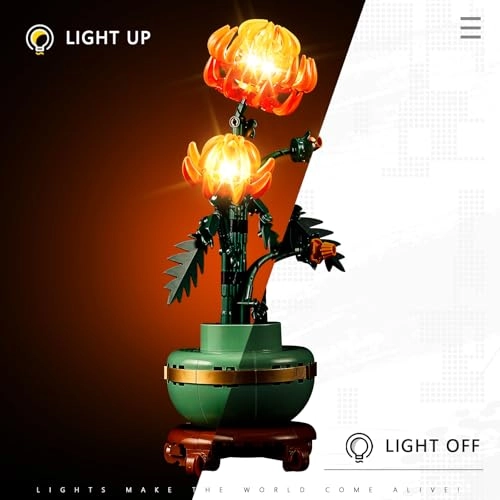 Light Kit for LEGO 10368 Chrysanthemum - Plastic 1