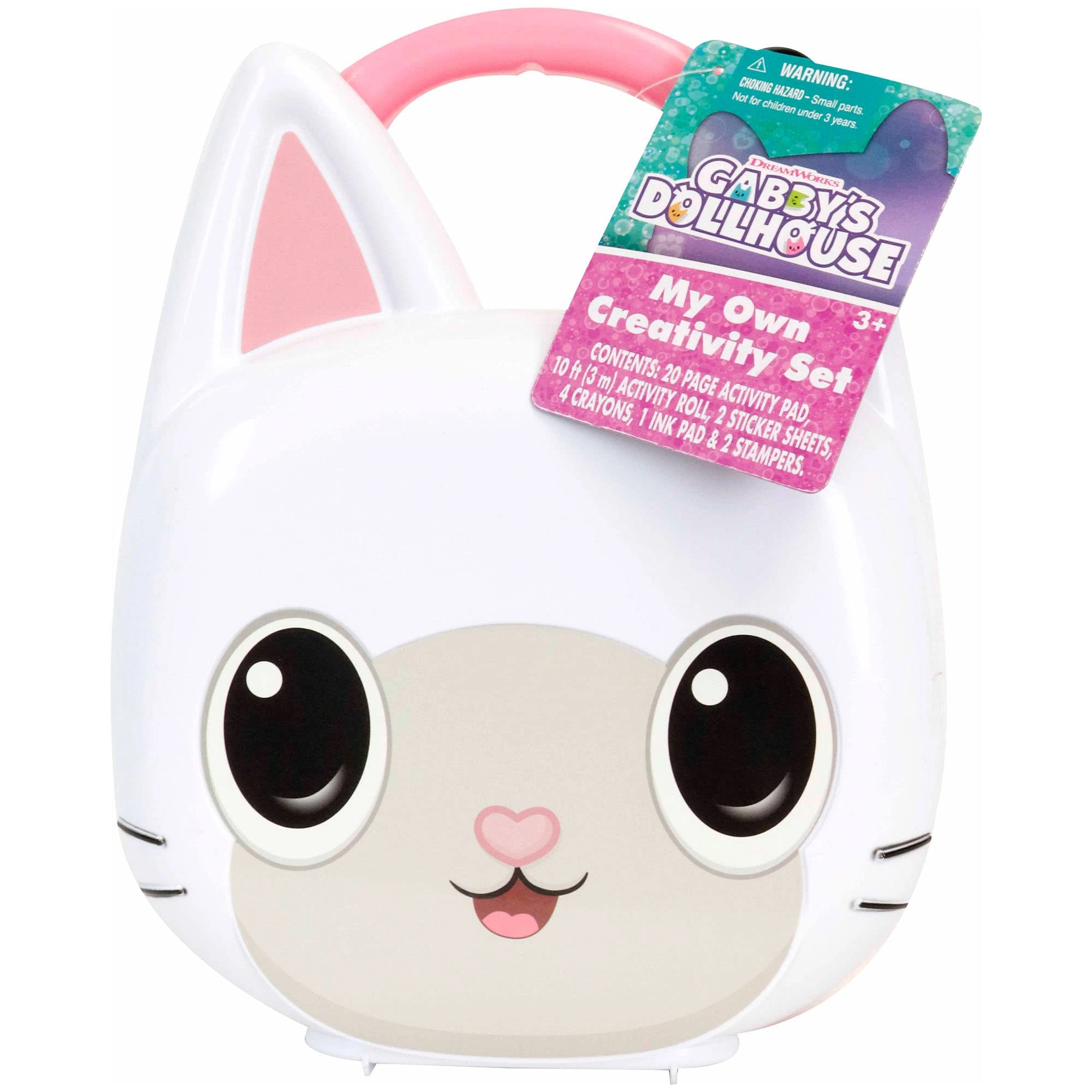 Tara Toy Gabby's Dollhouse My Own Creativity Set - 11 ink pad & 2 stampers 2 sticker sheets 20 foot activity roll 20 page activity pad 4 crayons