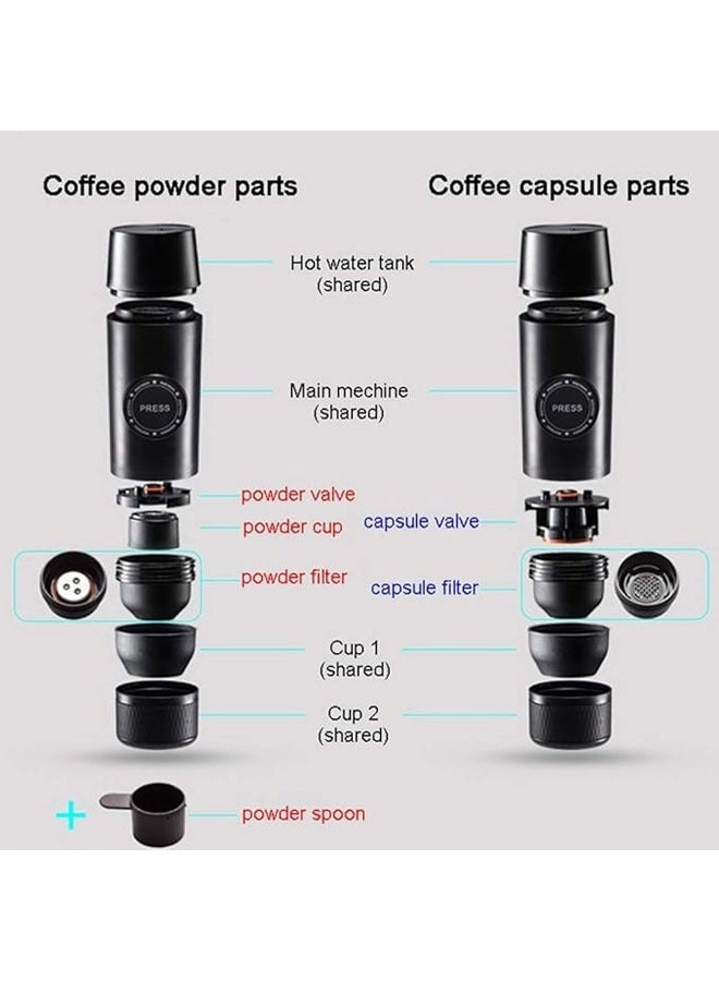 Mini Espresso Maker - ground coffee or capsules