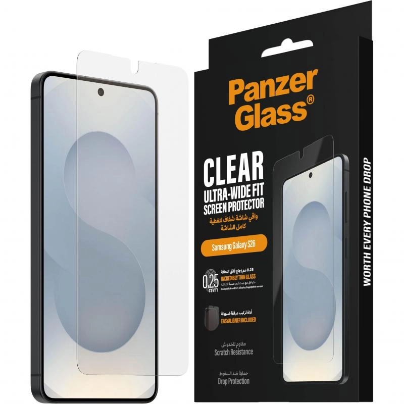 Ultra Wide Fit Clear Tempered Glass Screen Protector for iPhone 16 Plus