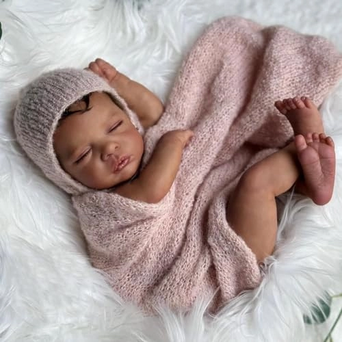 Anano Reborn Baby Doll - 19 in Silicone Girl African American