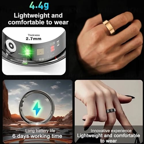 Smart Health Ring - IP68 Bluetooth 5.0 17mAh