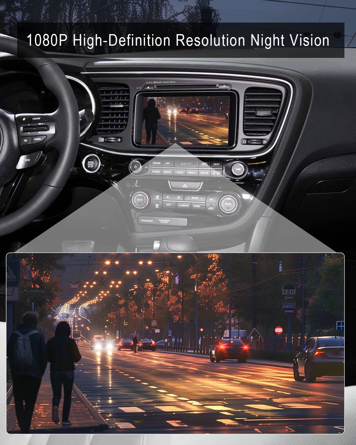 Rear View Backup Camera - Night Vision 1080P