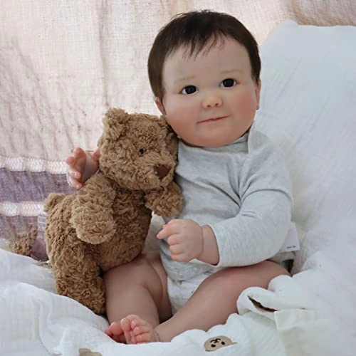 Reborn Baby Doll - 24 Inch Vinyl Cotton Body Pink Yarn Skirt Ages 3+