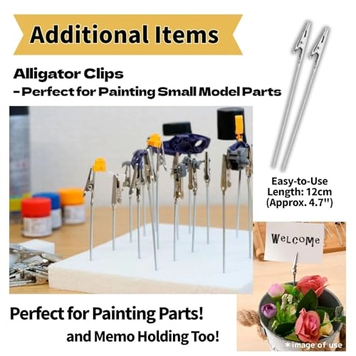 Plastic Model Display Items Set - 2 side wall panels and 2 alligator clips