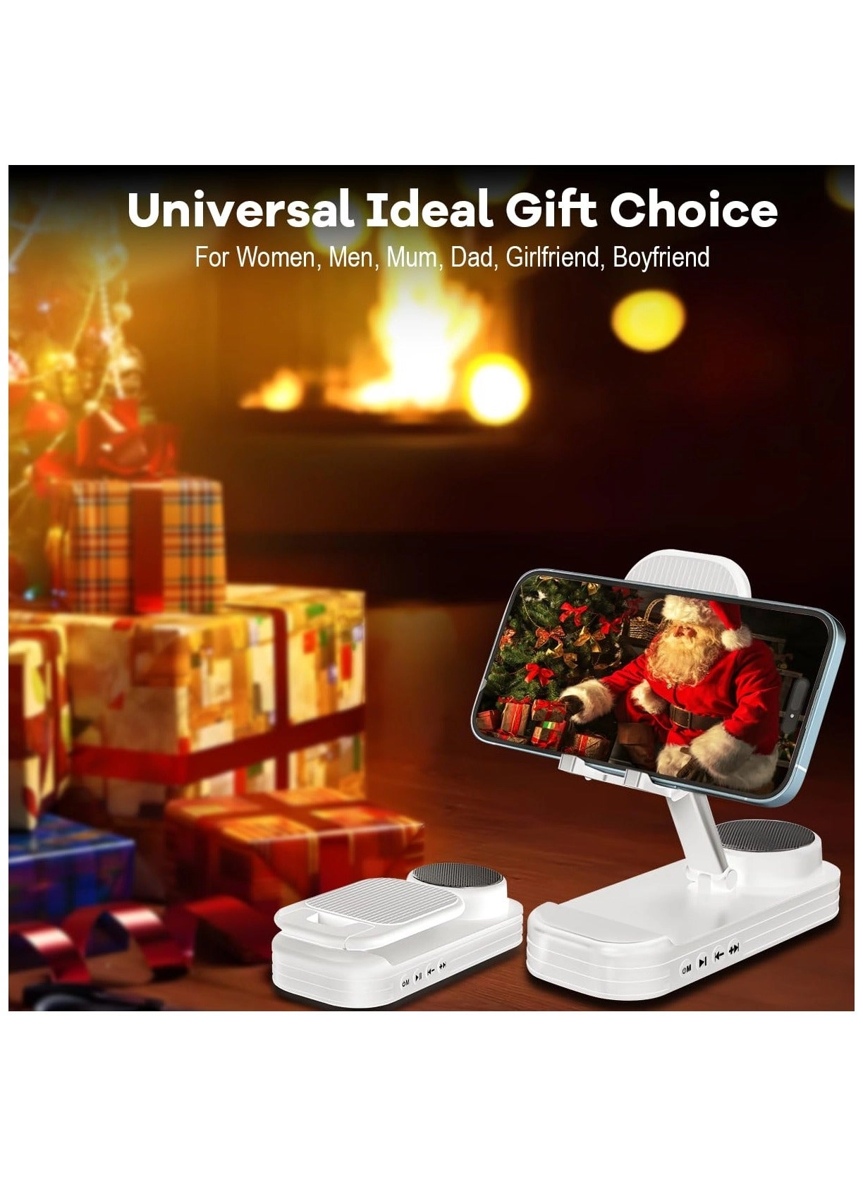 Cell Phone Stand with Bluetooth Speaker