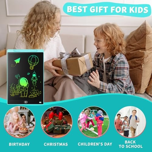 LCD Colorful Writing Graphic Tablet - 12 Inches Blue & Green Pack