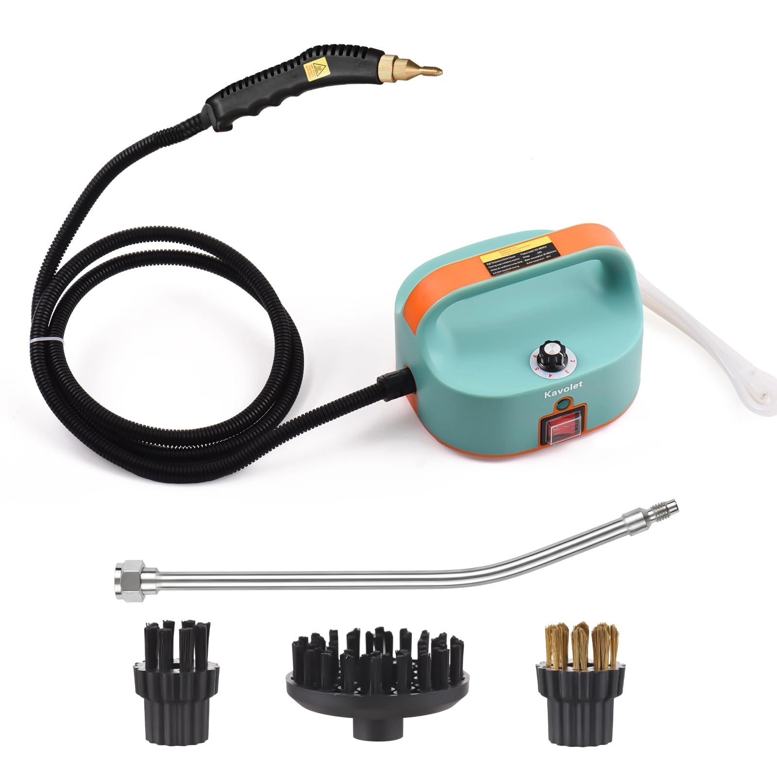 Handheld Steam Cleaner - 1500W 3 Brush Heads