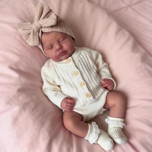 LOULOU Reborn Baby Doll - 20 Inch Soft Cloth Body & Vinyl Limbs Sleeping Ages 3+