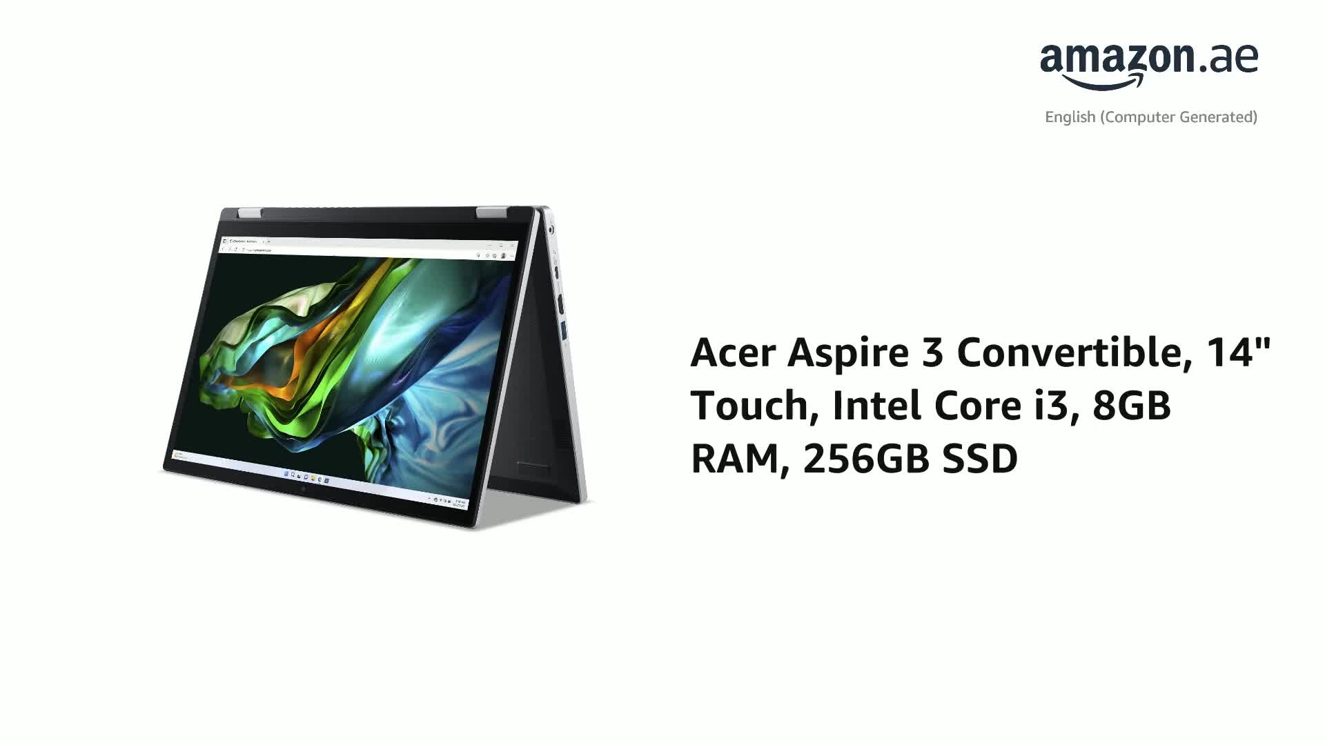 Aspire 3 Spin 14 A3SP14 - 14'' Celeron-N100 4GB DDR5 128GB SSD