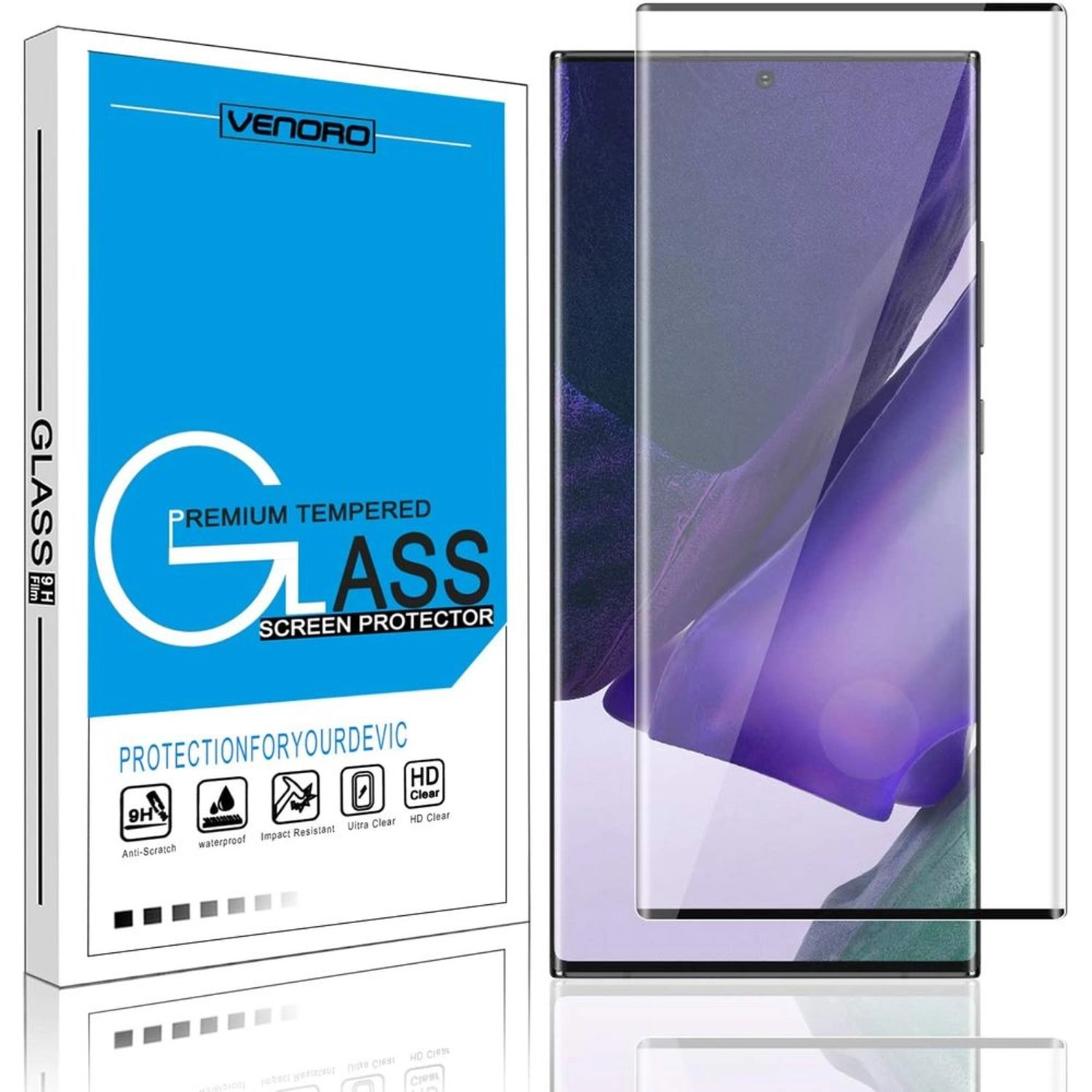 HD Tempered Glass Screen Protector + Back Protector for Samsung Galaxy Note 20 Ultra