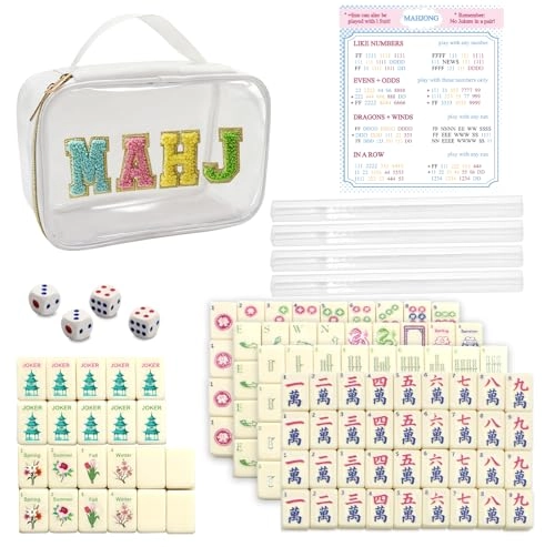 Mini Mahjong Set - 166 Tiles Travel Size