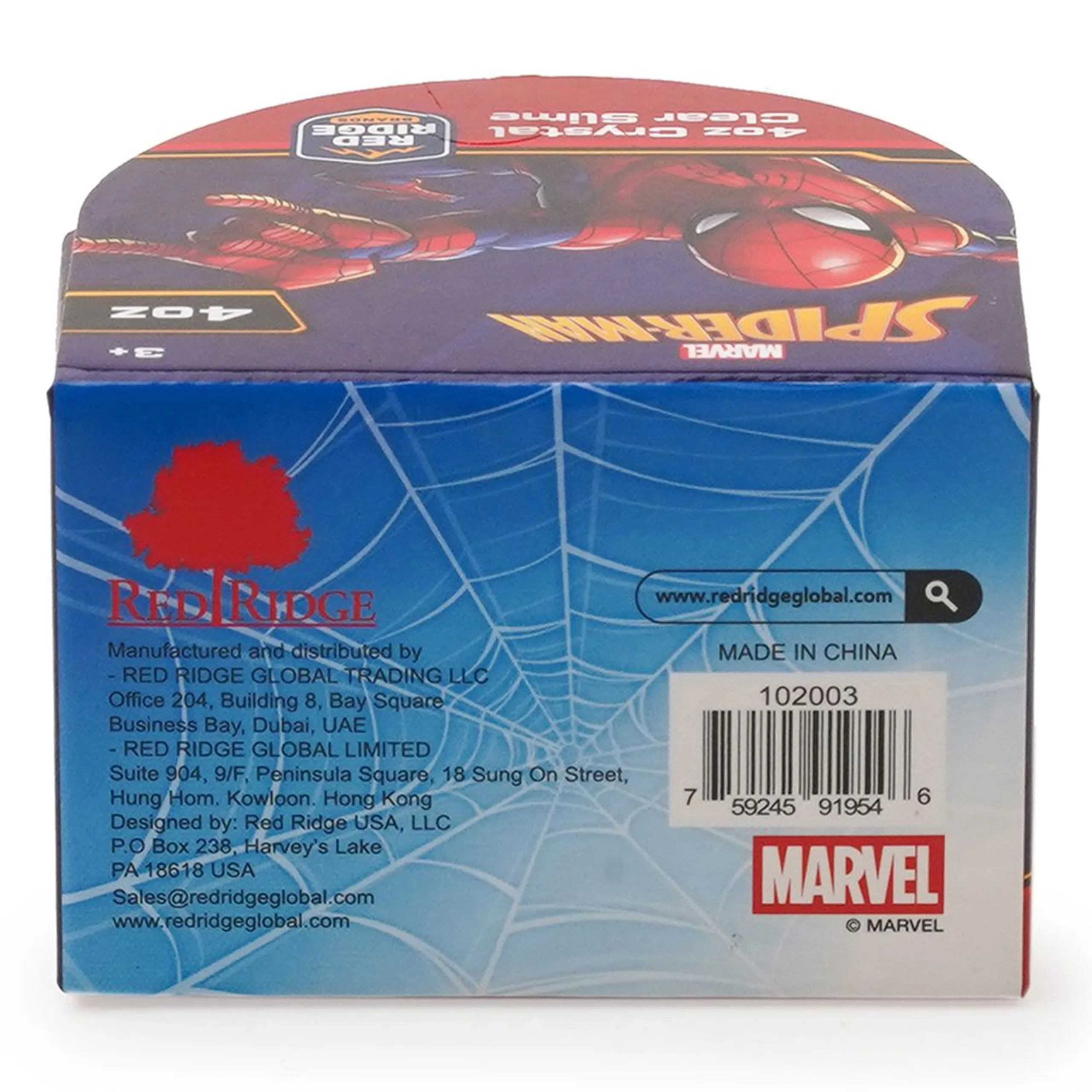 SLIME SQUAD Marvel Spider Man Crystal Clear Slime - 3 years+
