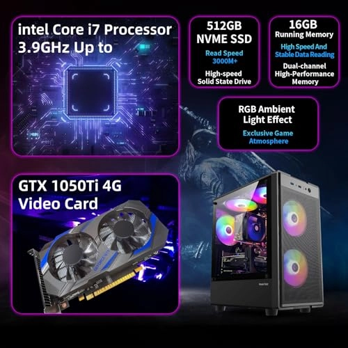 Gaming PC Desktop - Core I7 16GB 512GB