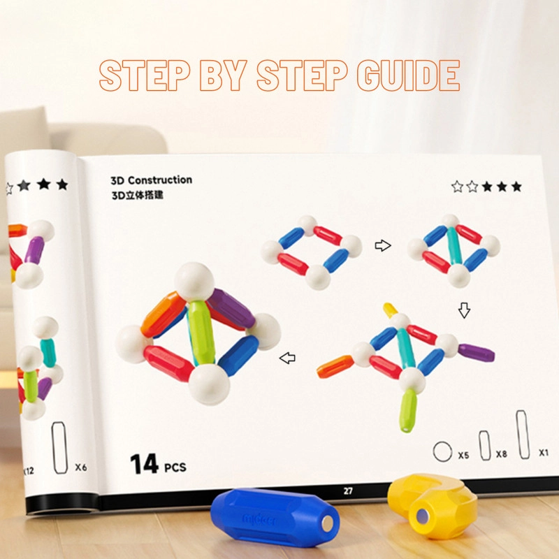 Magnetic Sticks - Suitable for 3 years & above 60 Pcs