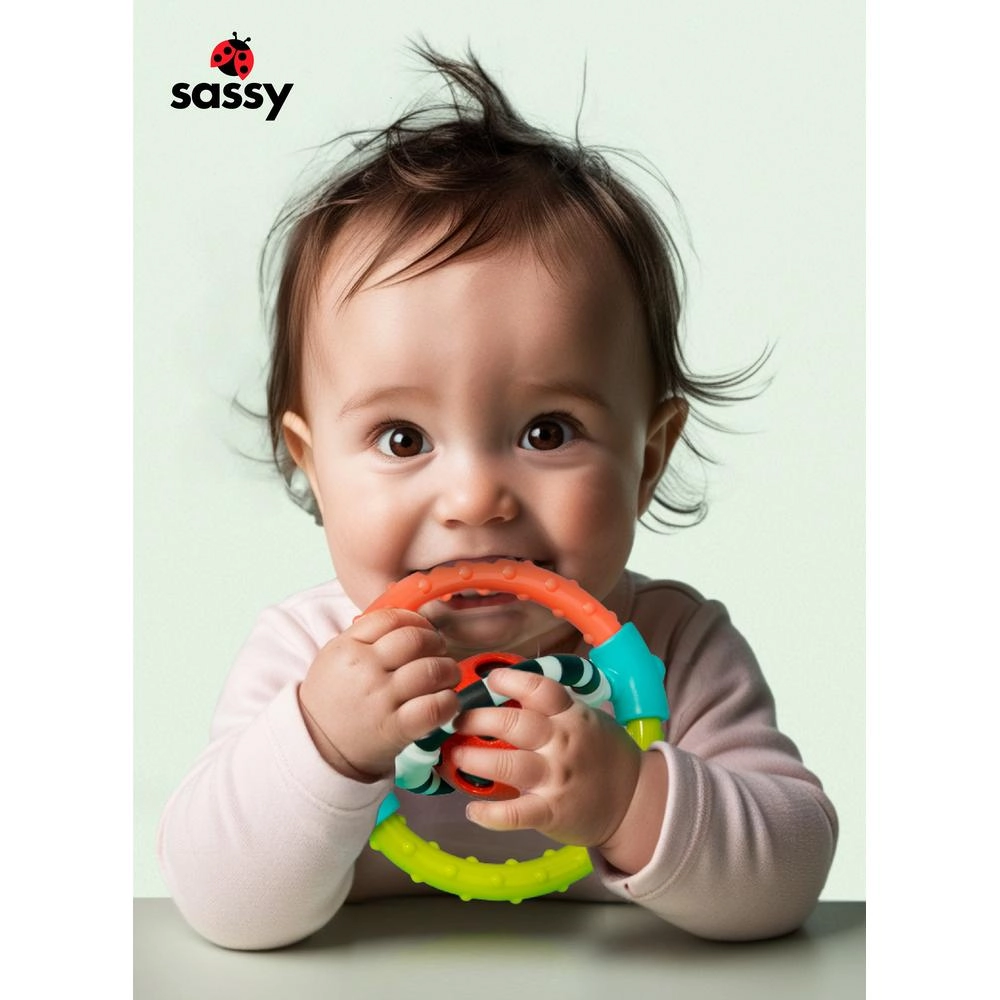 Spin & Chew Flexible Ring Rattle - 6 months & above