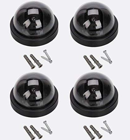 Fake Dome Camera - 4 Pcs Blinking red LED Battery Powered