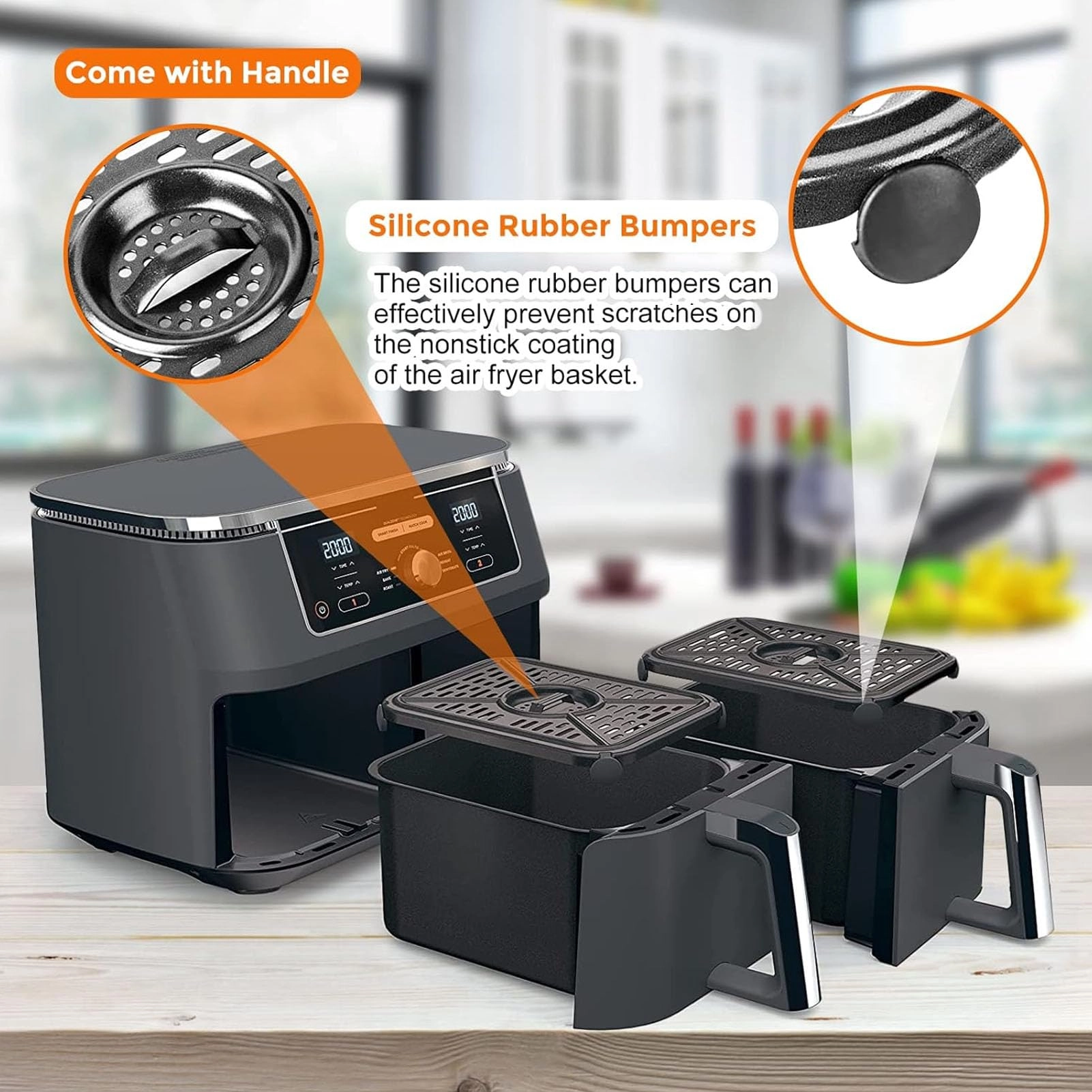 Air fryer grill rack - Stainless steel 2 piece(s) + Magic cleaning cloth - 1 piece(s)