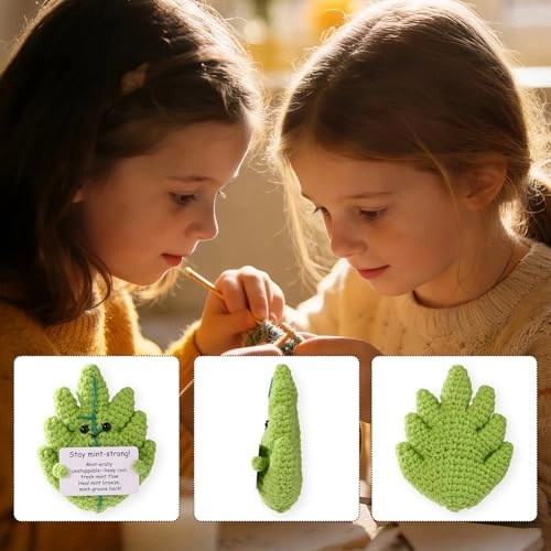 Mint Leaf Positive Mint 9 cm Crochet