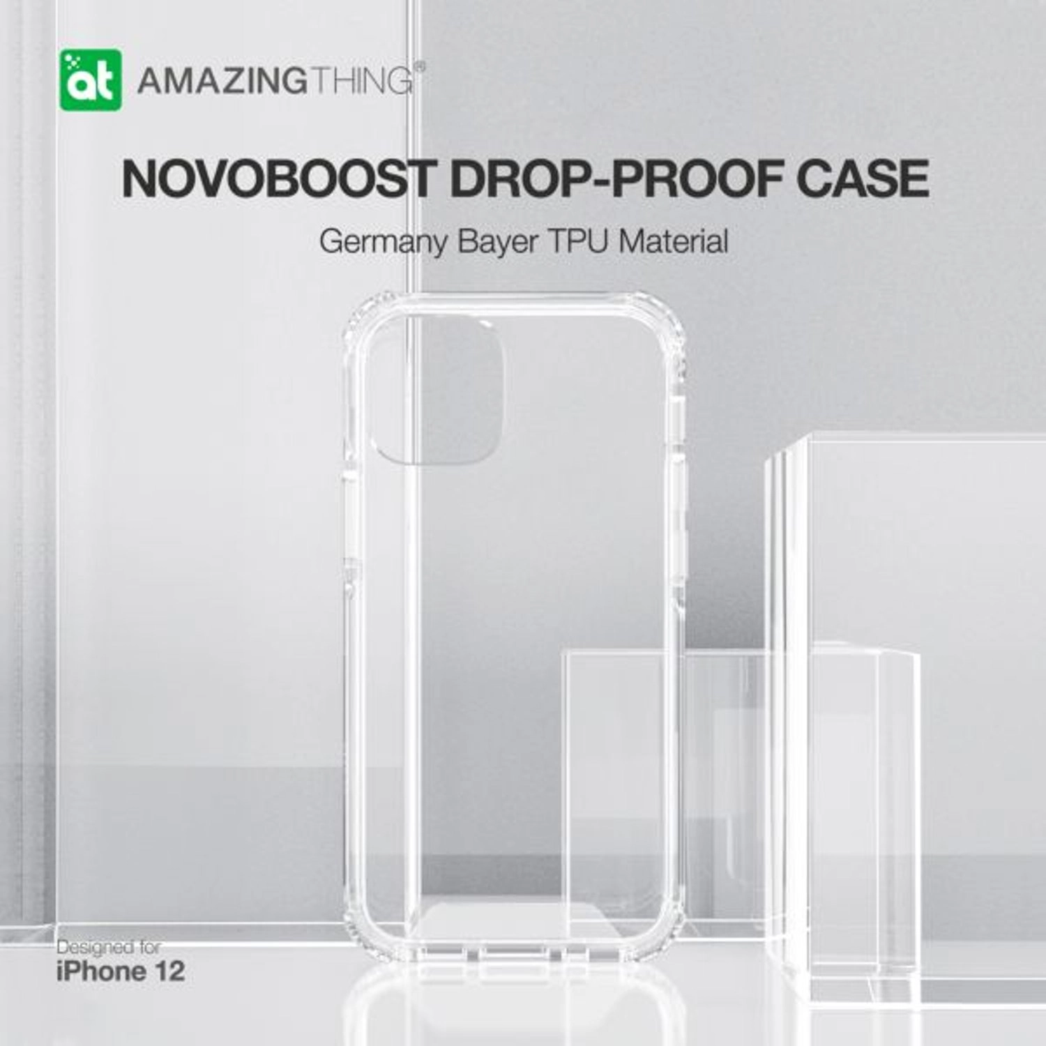 Novoboost Back Case for Apple iPhone 12 Pro Max - TPU Clear