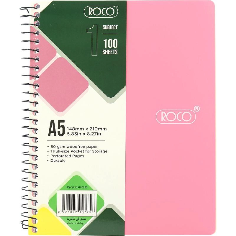 Neon A5 Spiral - Lined 100 Sheets