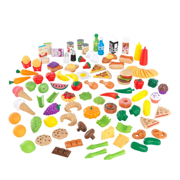 KidKraft Deluxe Tasty Treats Pretend Play Food - 115 pieces (DBT-63330)