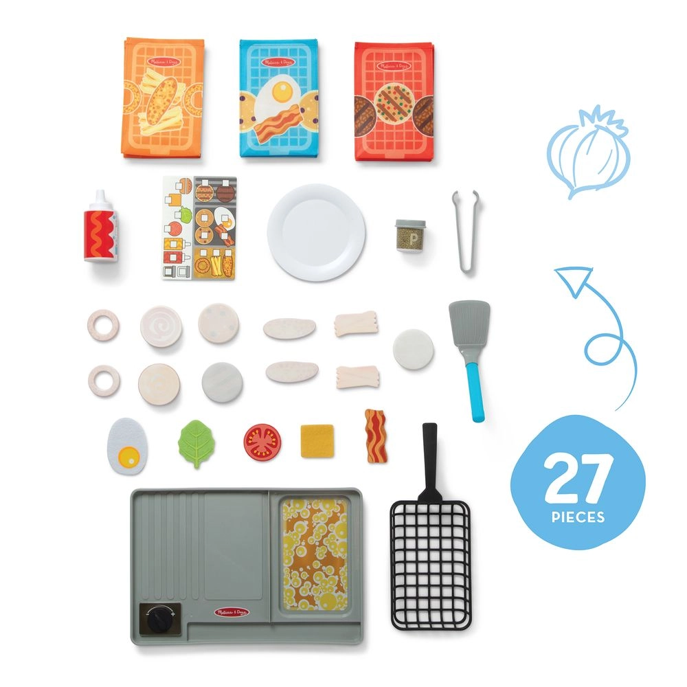 Flip & Fry Grill Play Set - 27 Pcs (622-SM_6074893)