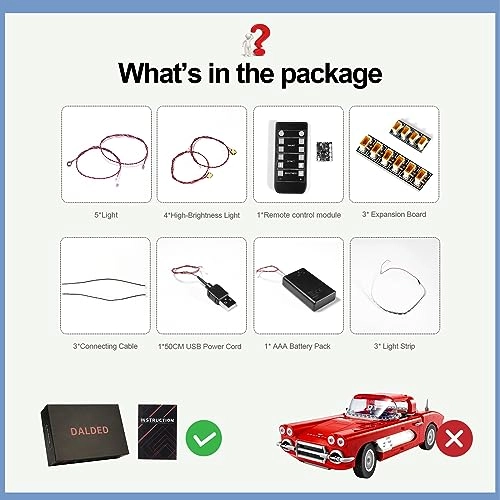 LED Lighting Kit for LEGO Corvette 10321