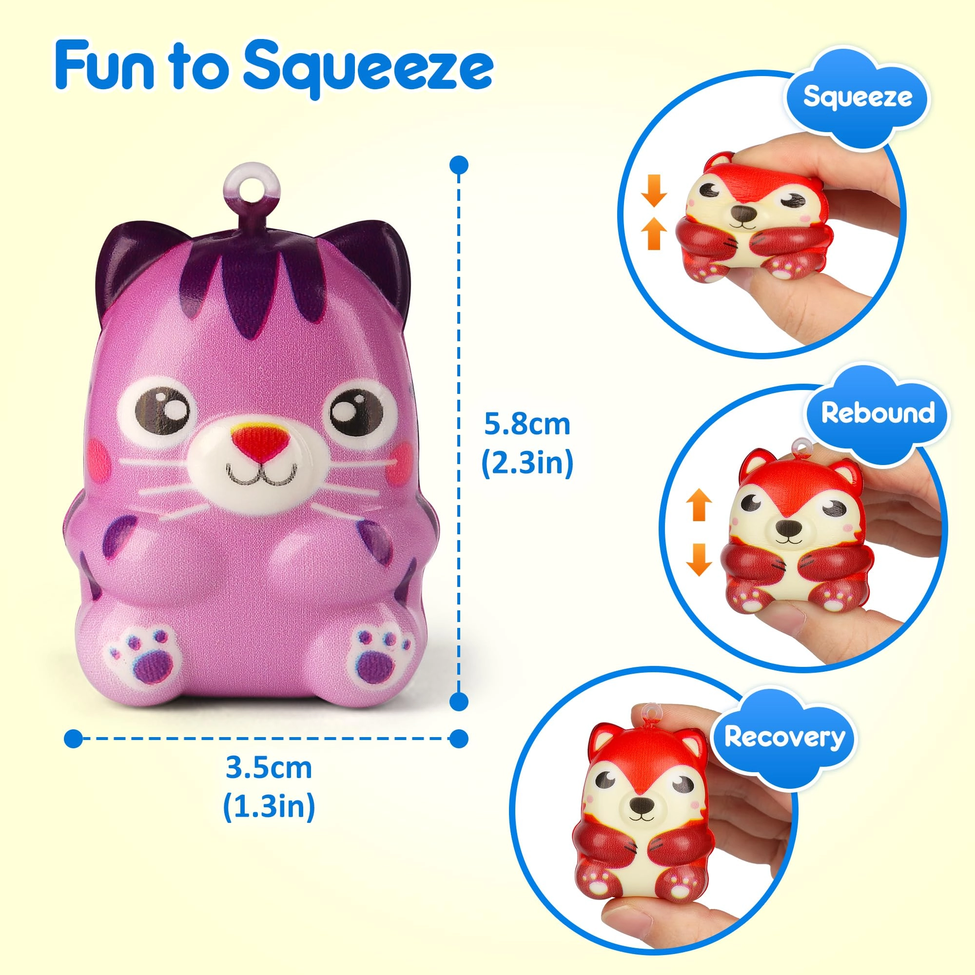 Animal Squishy - 24 Pack Multicolor