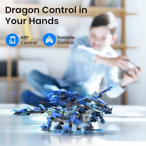 Dragon Building Blocks Toy - 3 in 1 Remote Control App Control