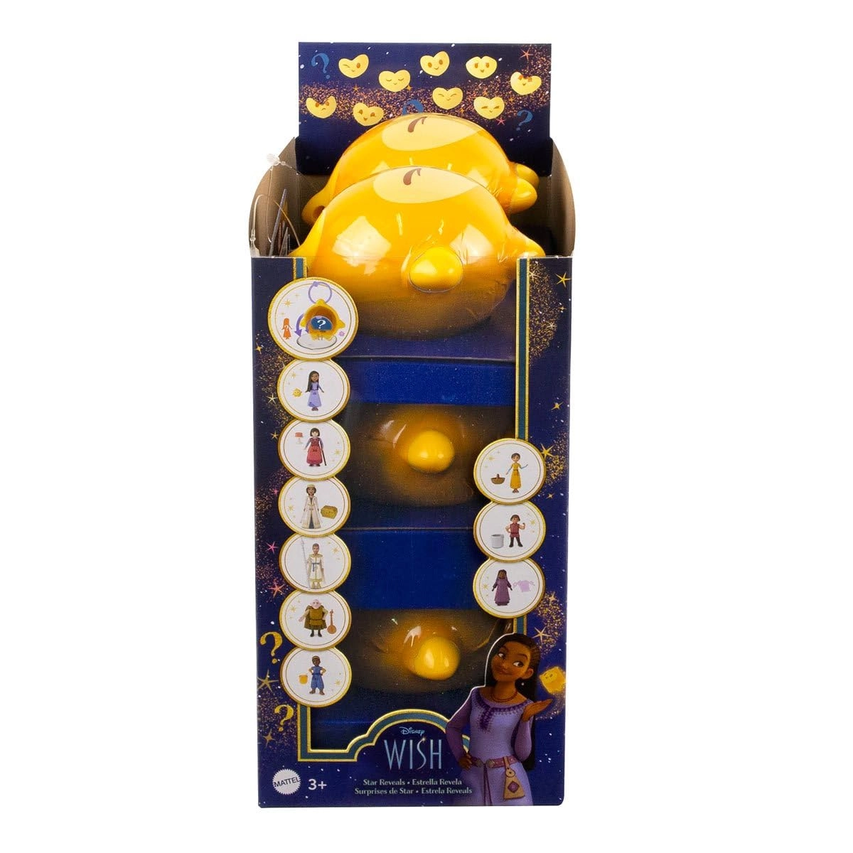 Mattel Disney Wish Star Clip Reveals - Surprise Mini Dolls Complete Set Case of 6