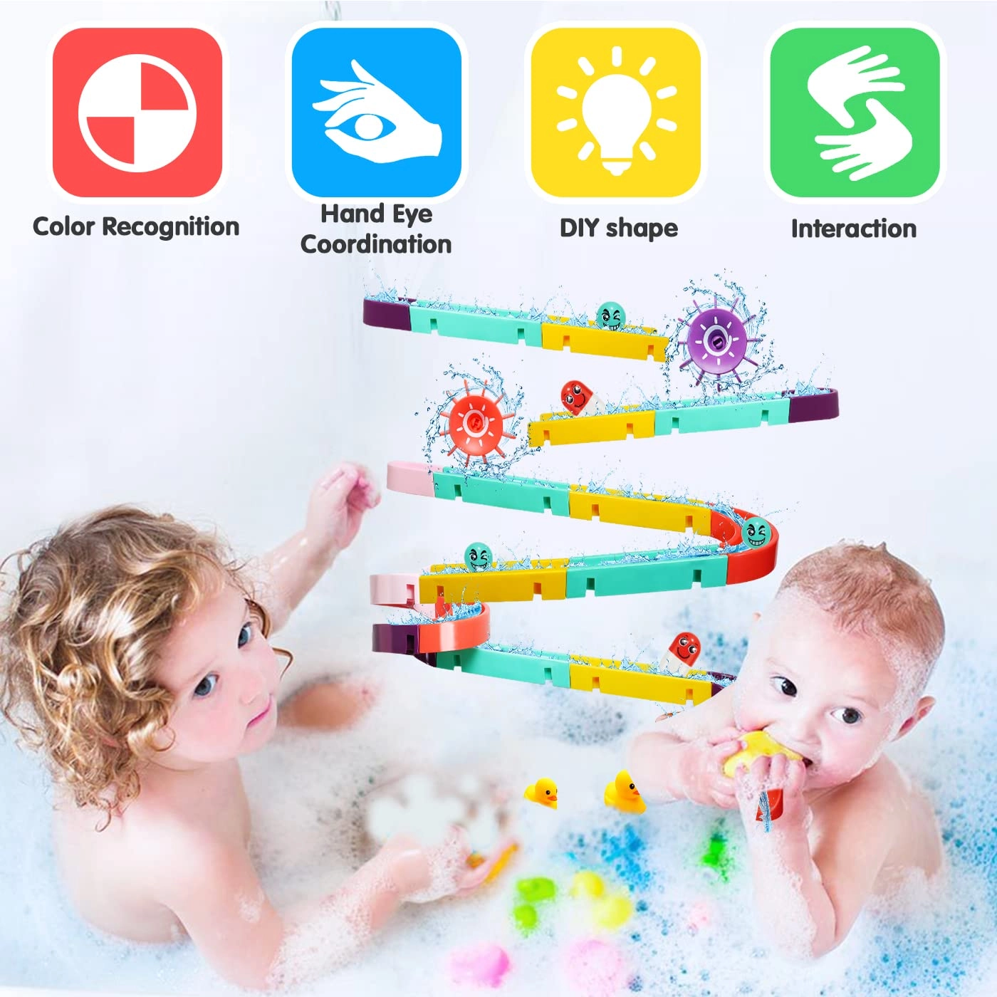 Bath Track Toys - 44PCS 3-6 Year Olds