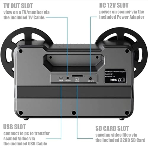 Film Slide Scanner - 2.4-inch LCD 1440X1080 Single8 Super8
