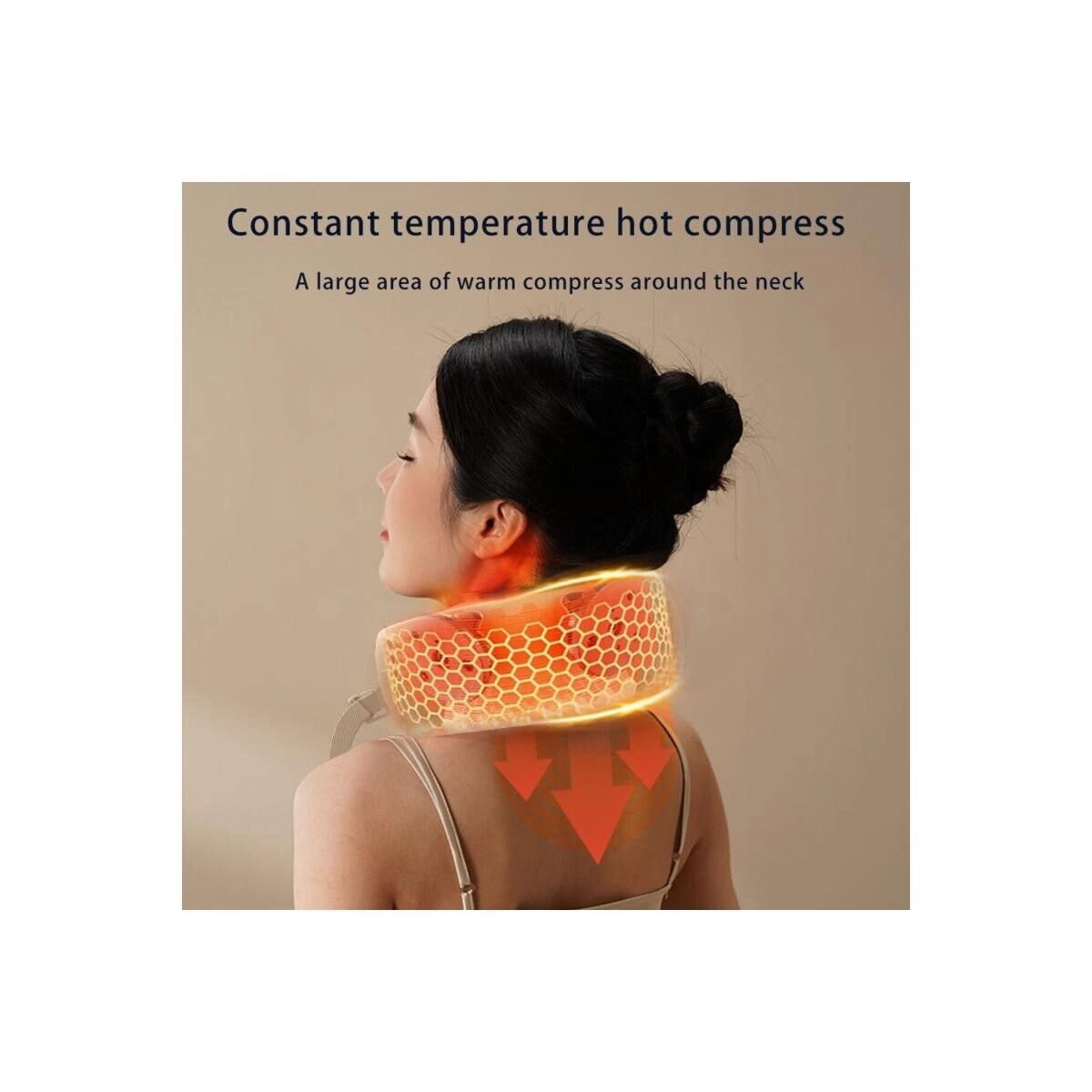 Heated Hand-Shaped Portable Rechargeable Massager - Neck Back Leg Shoulder