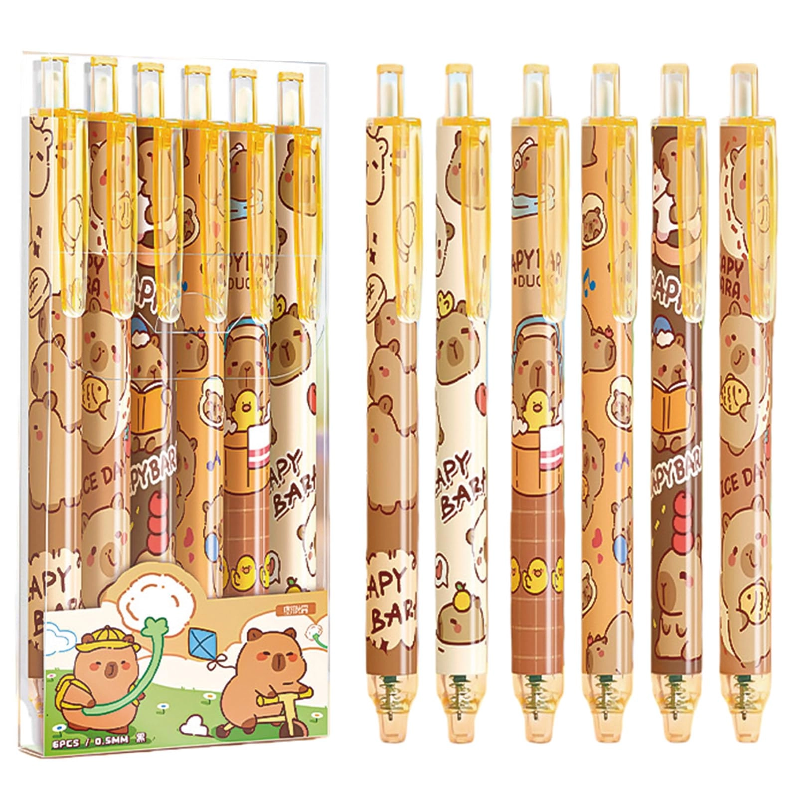 Erasable Retractable Gel Ink Pens - 6 Pcs 0.5mm