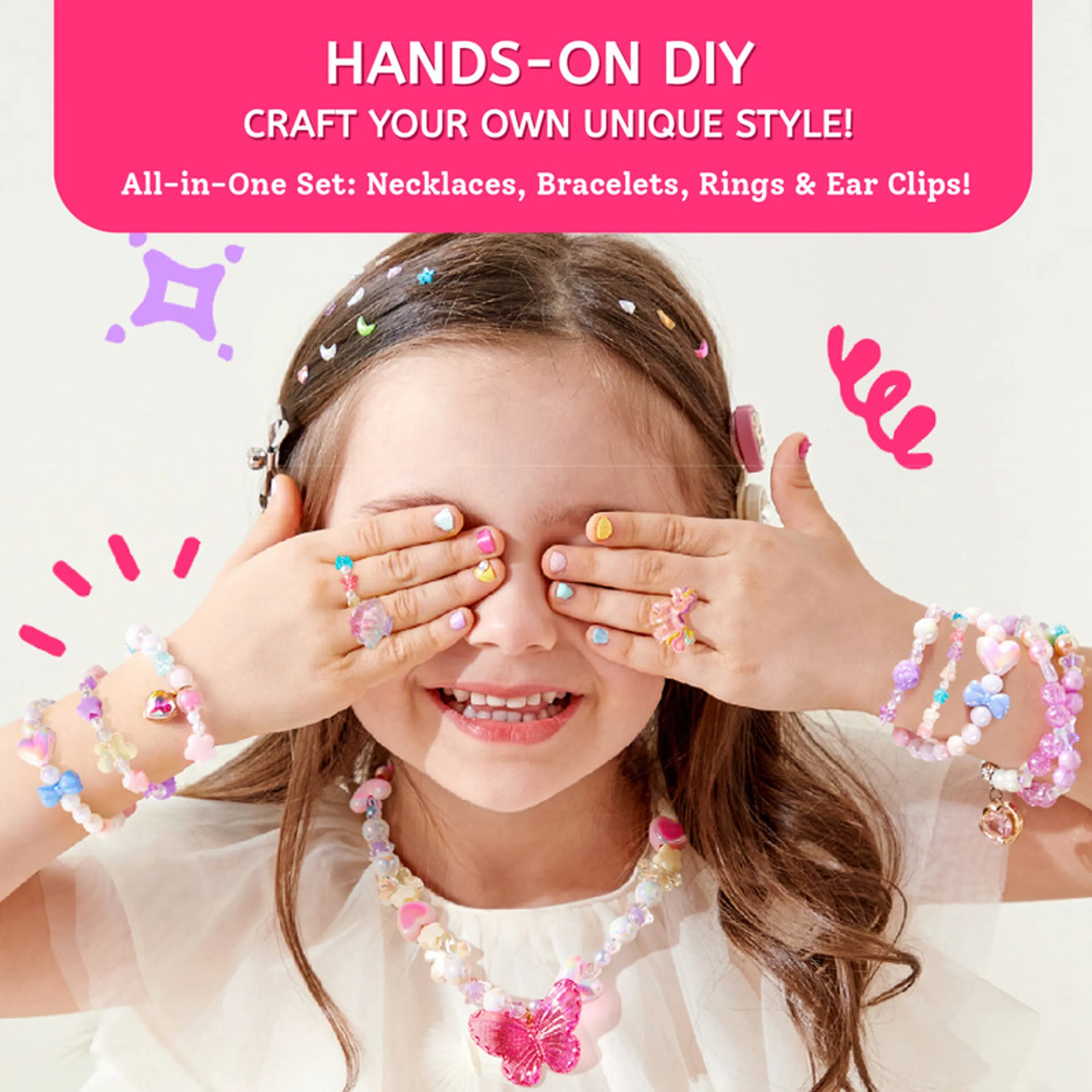 Jewelry Craft Kit - Over 1200 Pieces Multi Colour 8+